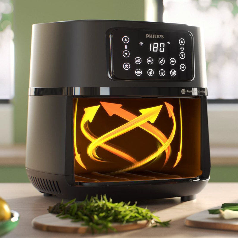 Product image: Philips 5000 series connected xxl φριτέζα αέρος 2000w με αποσπώμενο κάδο 7.2l, 16 λειτουργίες μαγειρέματος, χρονοδιακόπτη, Wi-Fi & τεχενολογία rapid Air hd9285/93, , medium-null