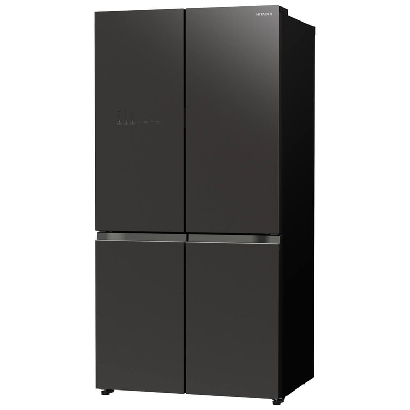 Hitachi french bottom freezer deluxe 569l vacuum compartment & auto ice maker - glass mauve grey, , medium-null