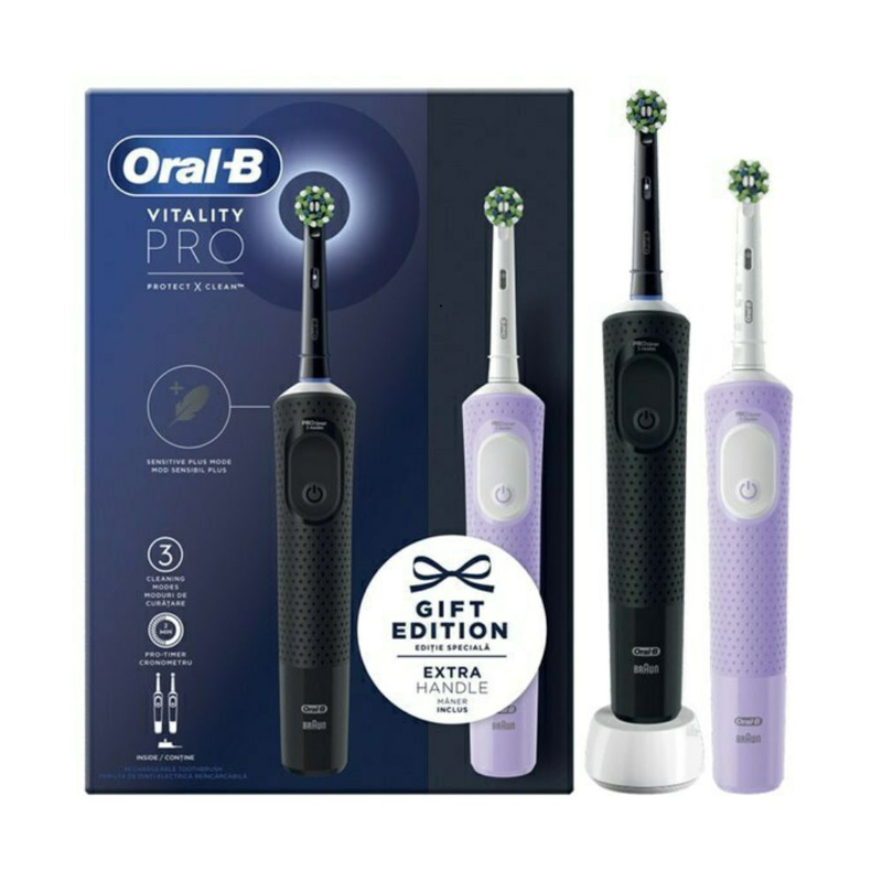Product image: Oral-b vitality pro protect x clean, διπλή συσκευασία για βαθύ & απαλό καθαρισμό με τεχνολογία 2d, , medium-null