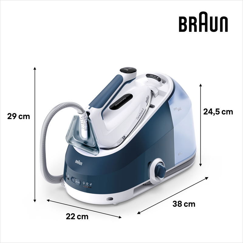 Braun carestyle 5 is5245bl steam iron 2400w with eloxal soleplate and continuous steam supply 140g/min-null