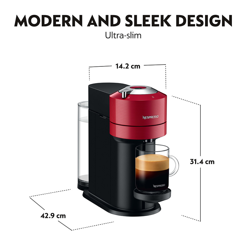 Nespresso vertuo next espresso machine 1500w cherry red-null