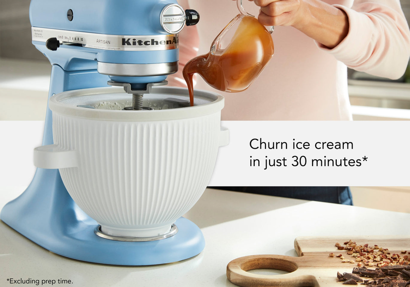 Kitchenaid ice cream maker 5ksmicm attachment white, , medium-null