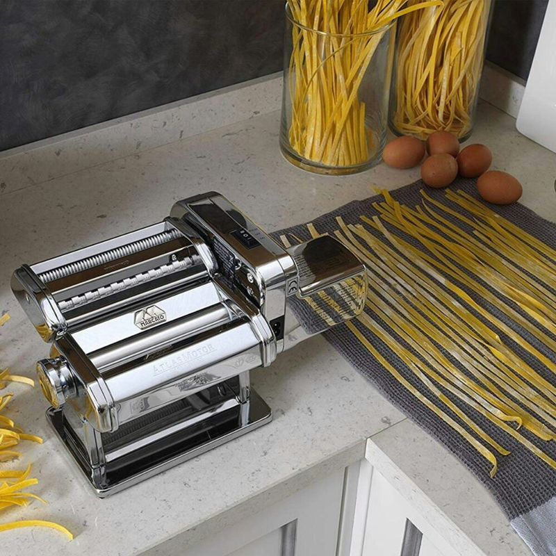 Product image: Marcato atlasmotor ηλεκτρική μηχανή φύλλου και ζυμαρικών 15cm από μέταλλο με ρυθμιζόμενο πάχος ζύμης 0.6mm – 4.8mm, , medium-null