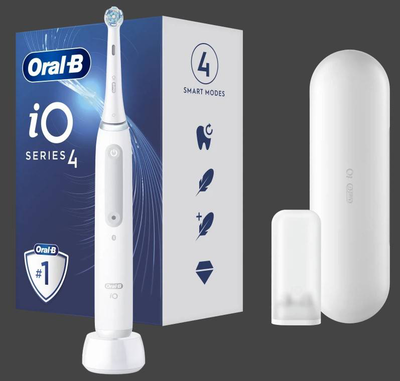 Oral b io4 magnetic white, electrical toothbrush, , medium