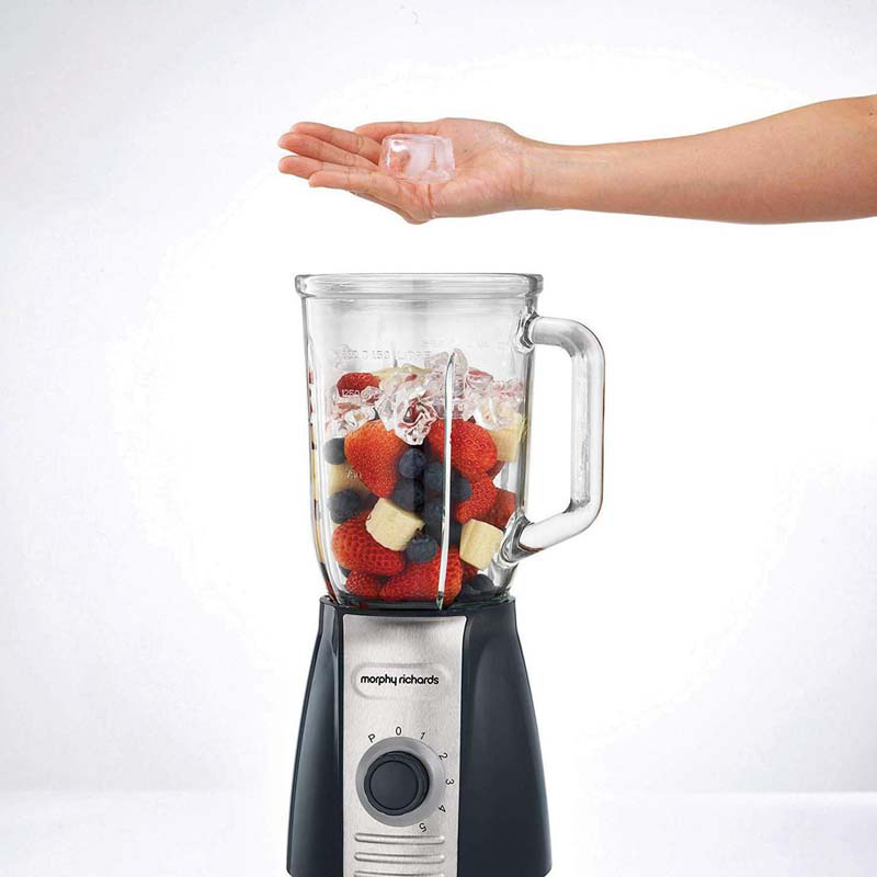 Product image: Morphy richards 403010 table top blender with ice crusher steel blades 1.5l 600w - grey-null