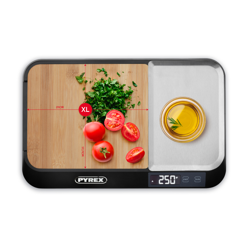 Pyrex sb-760 kitchen scale with cutting board, , medium-null