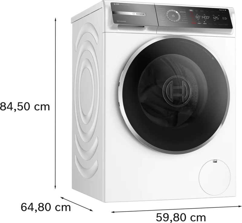 Bosch wgb254a1gr washing machine 10kg with steam 1400rpm series 8, 5 years guarantee, , medium-null