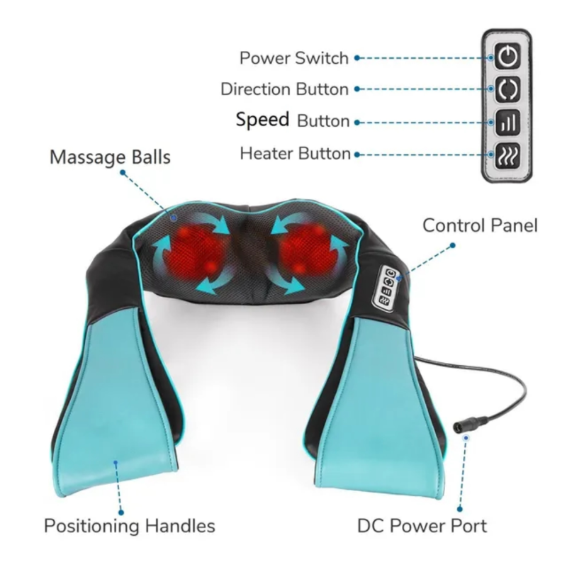Shiatsu μασάζ με θερμαινόμενο 3d μαξιλάρι- songen massage shawl, , medium-null