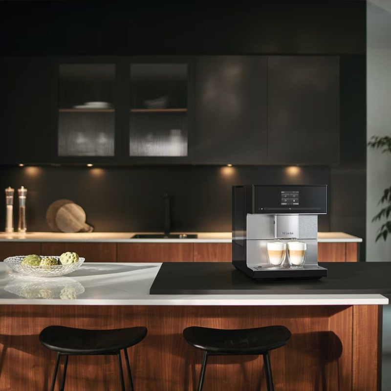 Product image: Miele cm 7350 αυτόματη καφετιέρα espresso 1450w 15bar με onetouch for two, cupsensor & miele@home obsidian black, , medium-null