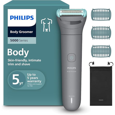 Philips bg3485/15 rechargeable body shaver wet & dry, Black / Silver, medium