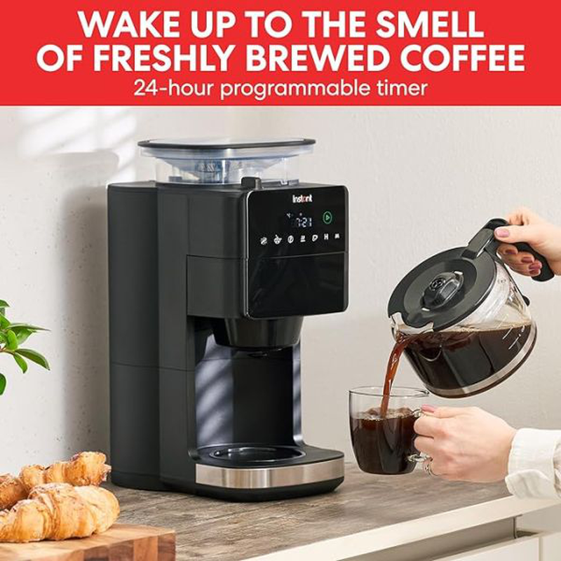 Instant grind and brew bean to cup coffee maker-null