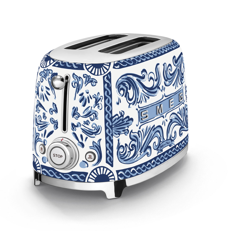 Smeg 50's 2-slice toaster dolce&gabbana blu mediterraneo, , medium image number null