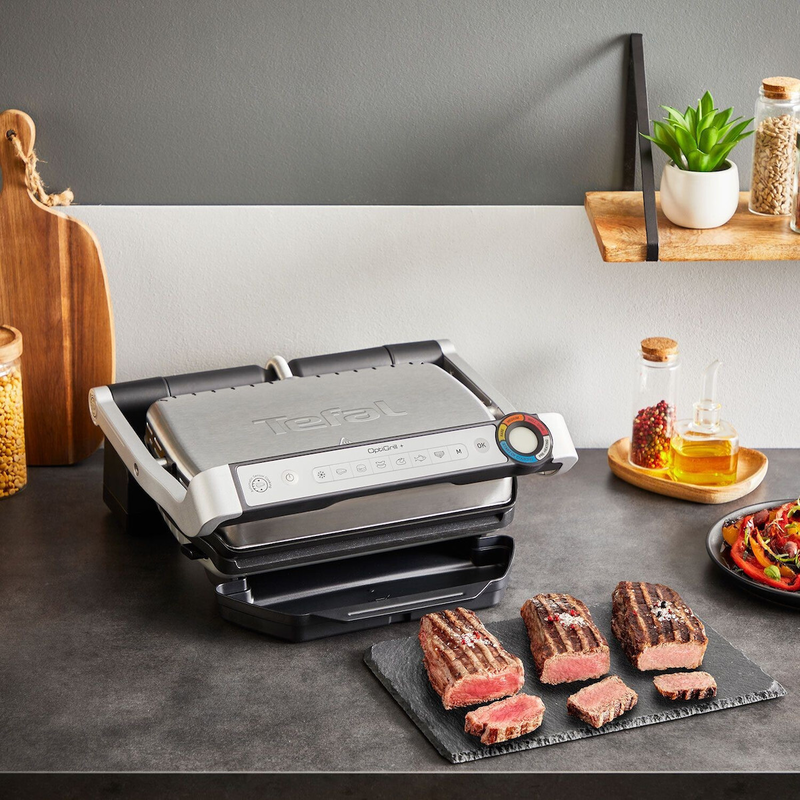 Tefal optigrill + tong 36.5cmx 36.5cm 2000w gc718d, , medium image number null