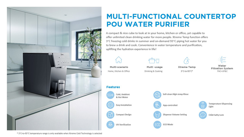 Midea water dispenser with uv lamp and Wi-Fi - silver, , medium image number null
