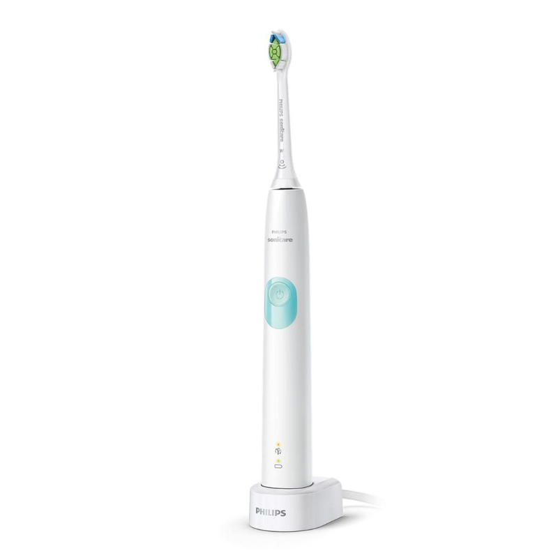 Product image: Philips sonicare protectiveclean 4300 επαναφορτιζόμενη ηλεκτρική οδοντόβουρτσα με sonic τεχνολογία, safestart προγραμμα, αισθητήρα πίεσης & διπλό επίπεδο έντασης άσπρο hx6807/24, , medium-null