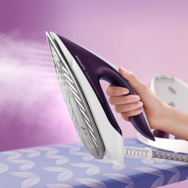 Philips gc7933/30 steam iron 2400w with steamglide plus plate and continuous steam supply 25G/min, , medium-null