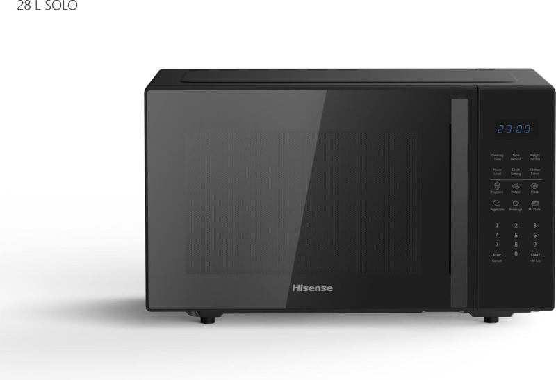 Hisense microwave oven with grill, 29 l, 900 w, touch control, black h29mobs9hguk, , medium-null
