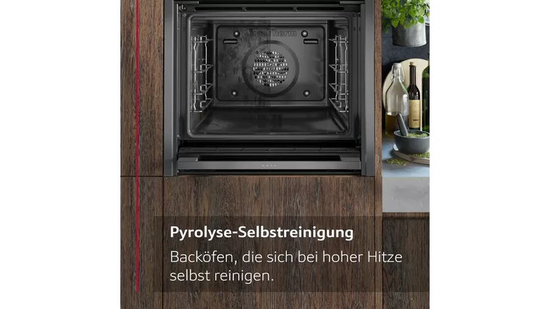 Neff b5ach7ag3  oven 71lt graphite grey pyrolitic,&nbsp;slide&hide&reg;-null