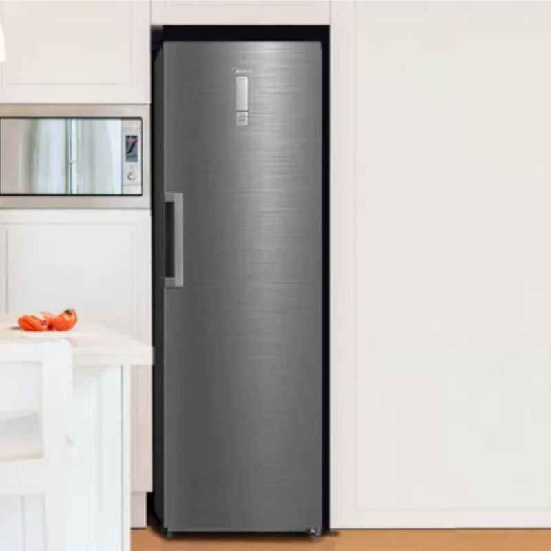 Midea upright freezer 273l με μετατροπή σε ψυγείο, super freeze & ψηφιακό έλεγχο, inox mdru385mte46, , medium-null