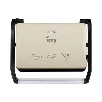 Izzy τοστιέρα γκριλιέρα 800w panini 123 creme, , medium