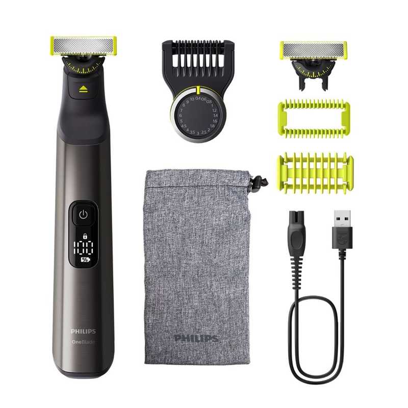 Product image: Philips oneblade pro 360 επαναφορτιζόμενη κουρευτική μηχανή σώματος & προσώπου με λεπίδα 360°, 20 ρυθμίσεις μήκους 0,4-10 mm, αδιάβροχο, τεχνολογία διπλής προστασίας & έως 120 λεπτά λειτουργίας qp6552/15, , medium-null