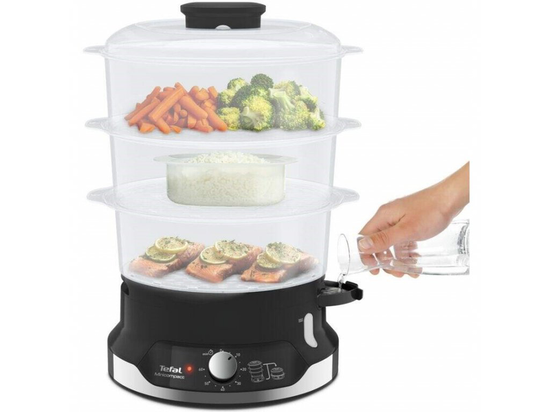 Tefal steamer ultracompact 800w 9 ltr vc2048, , medium image number null