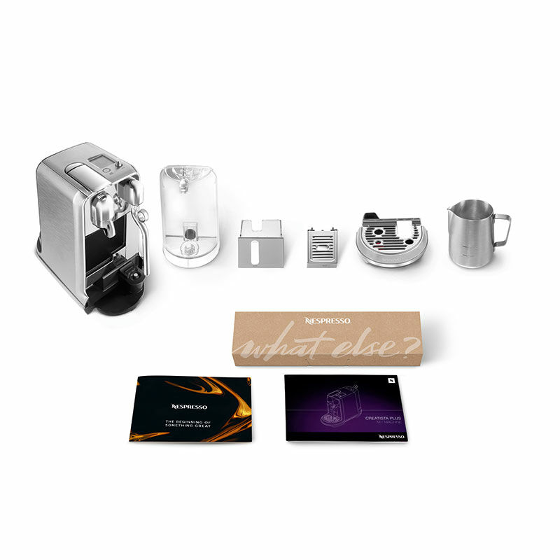 Nespresso creatista plus espresso machine 1300w pressure 19bar for espresso and lungo silver-null