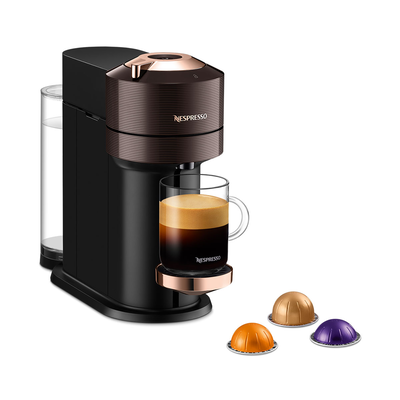 Nespresso vertuo next espresso machine 1500w for espresso and gran lungo brown, Rose Gold, medium