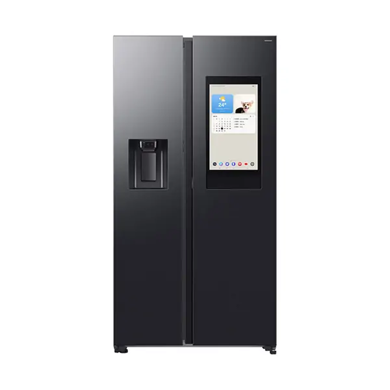 Samsung refrigerator side by side rs90f66befef-null