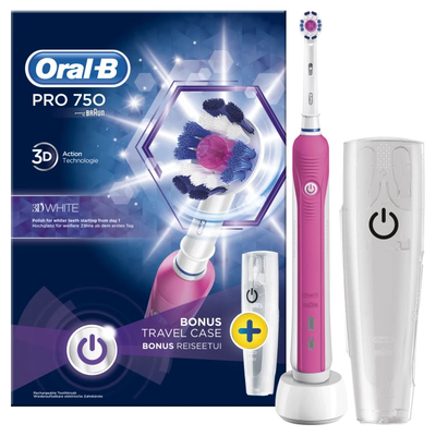 Oral-b pro 750 3d white toothbrush, , medium