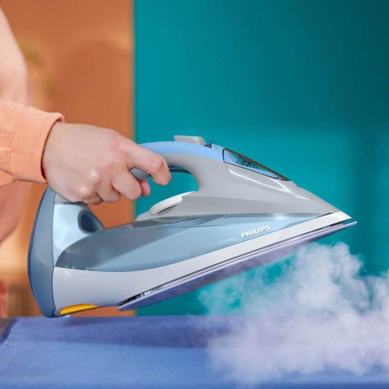 Philips 7000 series dst7011/20 steam iron 2600w with steamglide plus plate and continuous steam supply 45G/min, , medium-null