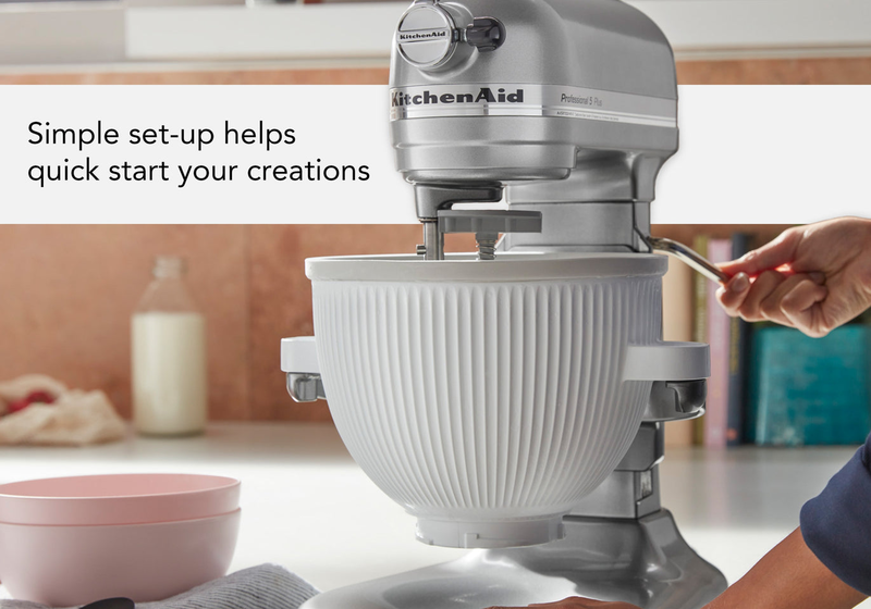 Kitchenaid ice cream maker 5ksmicm attachment white, , medium-null