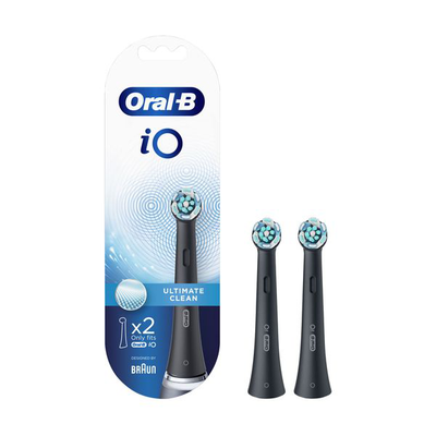 Io ultimate clean black ανταλλακτικές κεφαλές for ηλεκτρική οδοντόβουρτσα 2τμχ