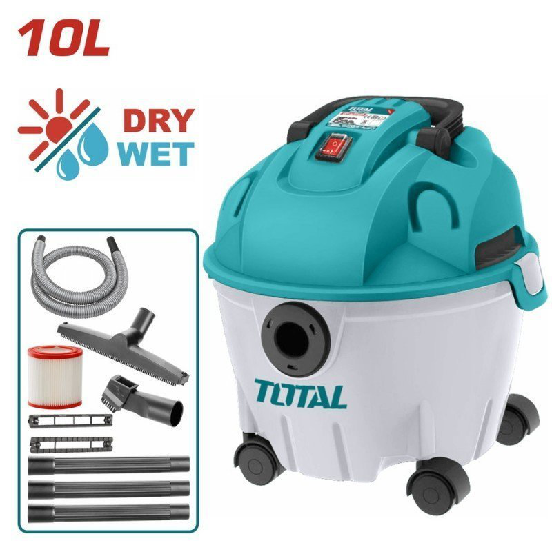 Product image: Total ηλεκτρική σκούπα ξηρής & υγρής αναρρόφησης 10l με δύναμη 1.200w και φίλτρο hepa, , medium-null