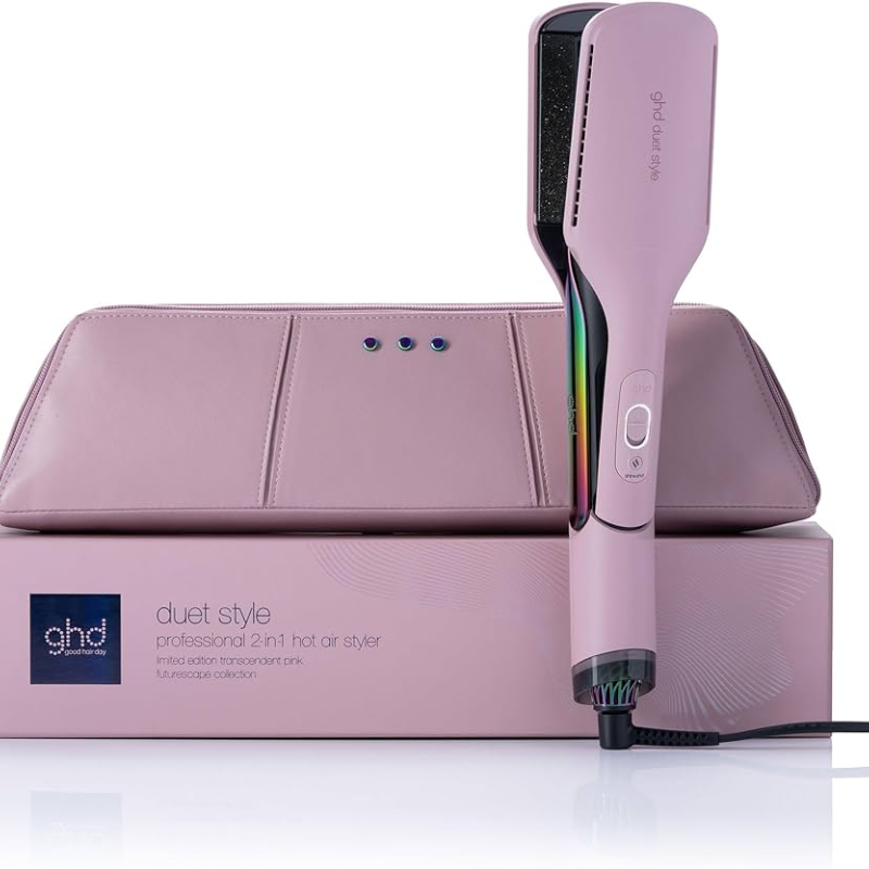 Ghd duet style limited edition hot Air styler in transcendent pink with matching, , medium-null