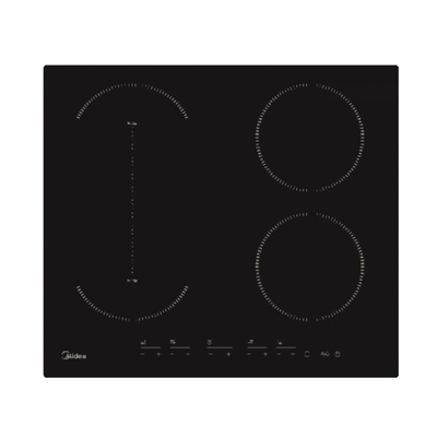 Midea &epsilon;&pi;&alpha;&gamma;&omega;&gamma;&iota;&kappa;ή &epsilon;&sigma;&tau;ί&alpha; 60cm &mu;&epsilon; flexizone, boost & touch control, mih-616ac &mu;&alpha;ύ&rho;&omicron;, , medium