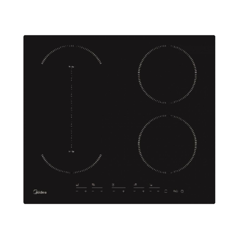 Midea &epsilon;&pi;&alpha;&gamma;&omega;&gamma;&iota;&kappa;ή &epsilon;&sigma;&tau;ί&alpha; 60cm &mu;&epsilon; flexizone, boost & touch control, mih-616ac &mu;&alpha;ύ&rho;&omicron;, , medium-null