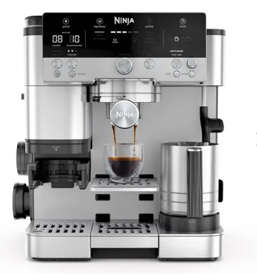 Ninja es601 espresso &mu;&eta;&chi;&alpha;&nu;ή 1650w &pi;ί&epsilon;&sigma;&eta;&sigmaf; 19bar &gamma;&iota;&alpha; espresso &kappa;&alpha;&iota; cappuccino silver, Silver, medium