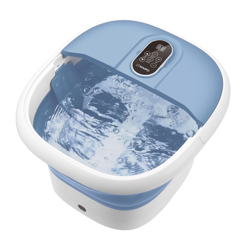 Collapsible foot spa with massage rollers, heat, and bubbles image number null