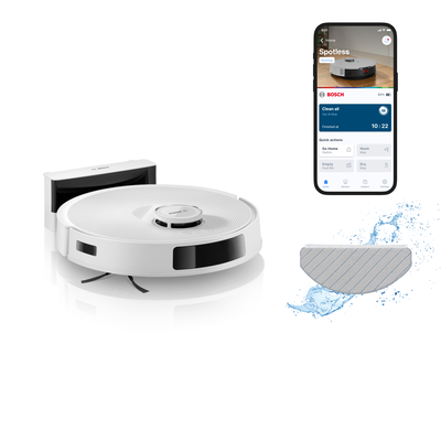 Bosch spotless advanced bcrc2w &rho;&omicron;&mu;&pi;&omicron;&tau;&iota;&kappa;ή &sigma;&kappa;&omicron;ύ&pi;&alpha; &mu;&epsilon; Wi-Fi &lambda;&epsilon;&upsilon;&kappa;ό, White, medium