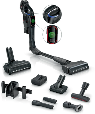 Bosch unlimited 10 bcs1051pow σκούπα stick 18v 100 λεπτά 0.4l επαναφορτιζόμενη μαύρη, , medium