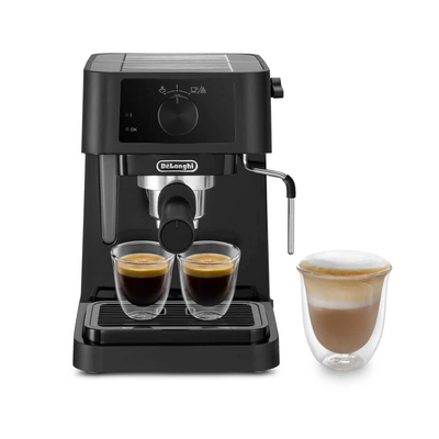 Delonghi ec230.black espresso machine 1100w pressure 15bar for espresso and cappuccino black, Black, medium