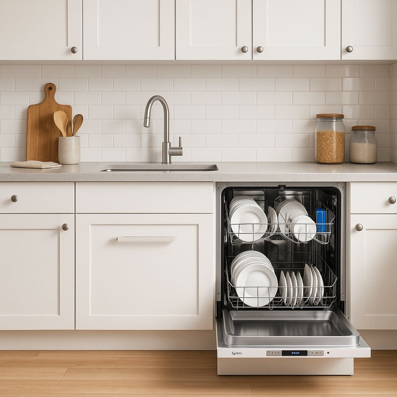 Product image: Midea εντοιχιζόμενο πλυντήριο πιάτων 60cm για 14 σερβίτσια με natural dry, powerwash, Wi-Fi & autodoor, γκρίζο mid60s500-cyp, , medium-null