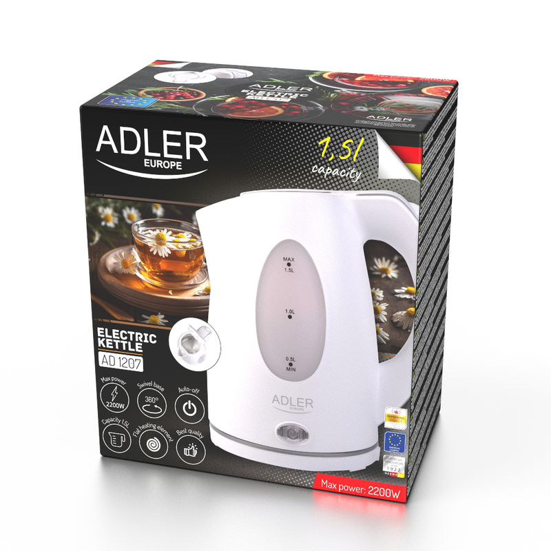 Adler electric kettle ad1207 1.5l 2000w, , medium-null