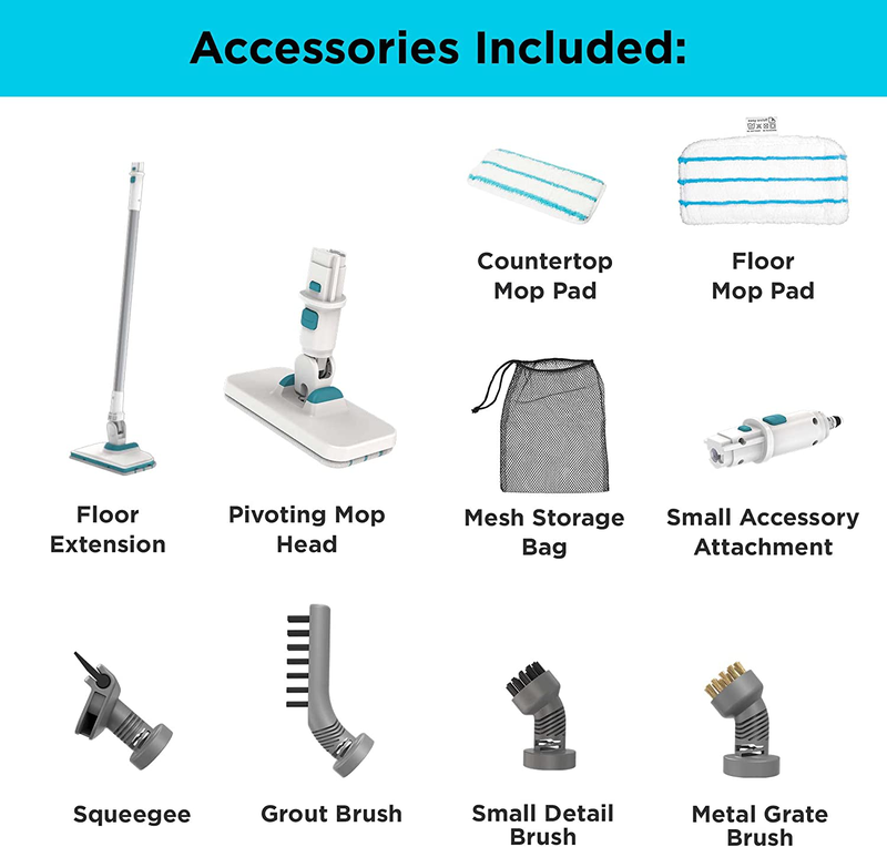Black & decker bhsm15fx08 steam mop 1.5kw with 8 attachments, , medium-null