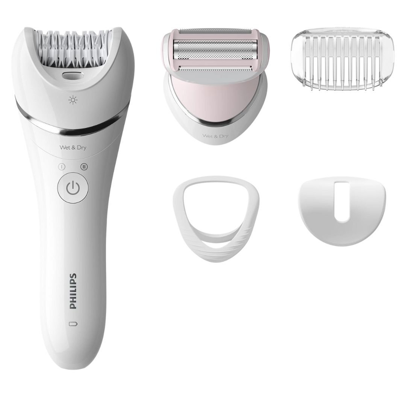 Philips aσύρματη επαναφορτιζόμενη αποτριχωτική μηχανή 2 σε 1 αδιάβροχη, , medium-null