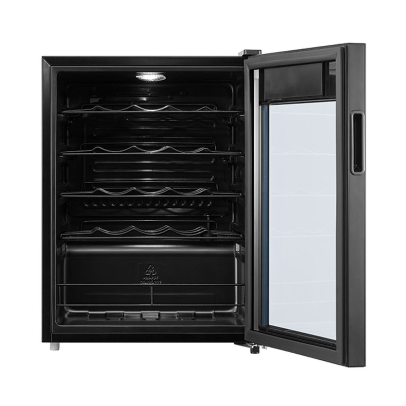 Midea συντηρητής κρασιών 24 φιαλών με uv glass door, ηλεκτρονικό έλεγχο & led φωτισμό,  μαύρο? Mdrw111fgg22, , medium-null