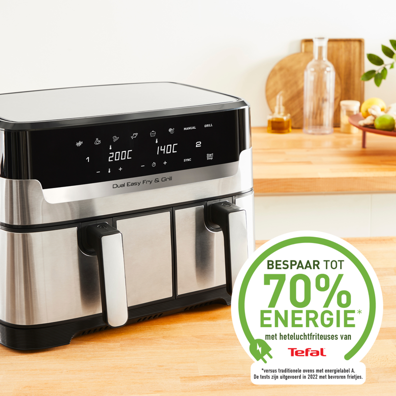 Tefal &phi;&rho;&iota;&tau;έ&zeta;&alpha; &alpha;έ&rho;&omicron;&sigmaf; dual technology 8.3l black easy fry & grill ey905d10-null