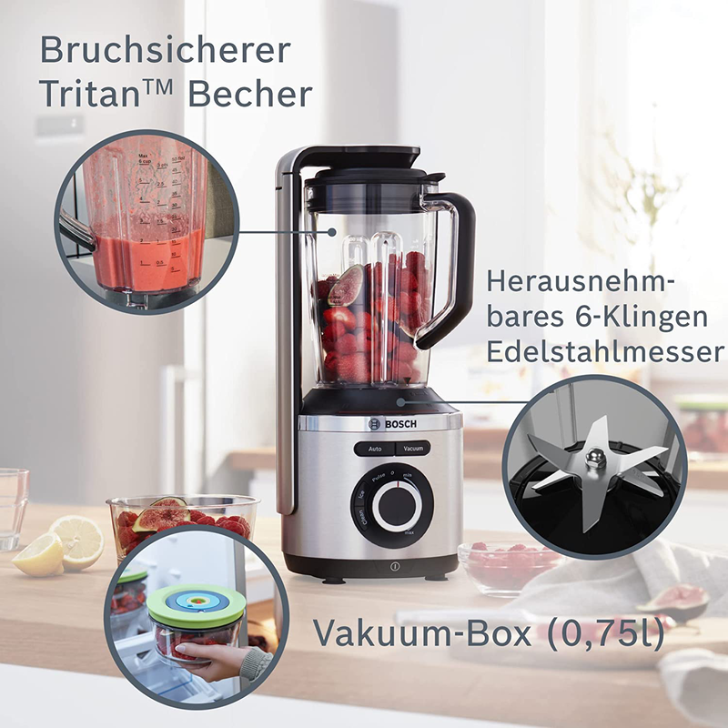 Bosch vacuum blender 1000 w silver mmbv622, 1.5l, , medium-null