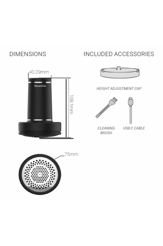 Steamone anti-lint shaver black rp10b, , medium-null